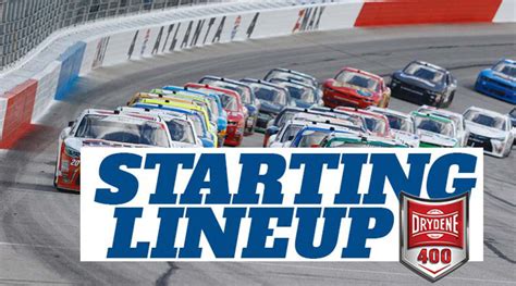 What is the starting lineup for sunday - Jul 9, 2022 · Green Flag Time: 2 p.m. CT Sunday. Track: Atlanta Motor Speedway (1.5 mile oval) in Hampton, Georgia. Streaming: NBC Sports app (subscription required); GoPRN.com and SiriusXM for audio ... 